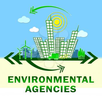 Environment Agencies Town Showing Nature 3d Illustration