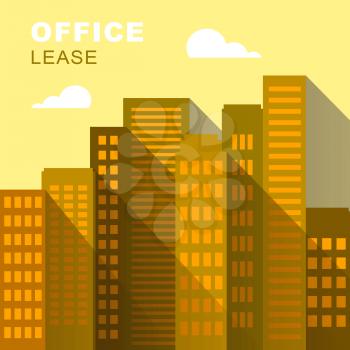 Office Lease Downtown Describes Real Estate 3d Illustration