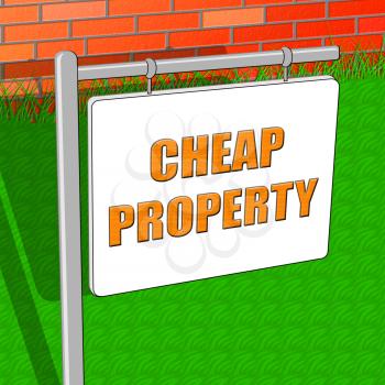 Cheap Property Showing Real Estate 3d Illustration