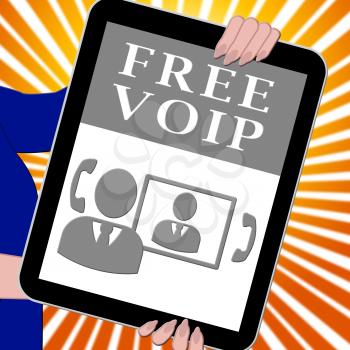 Free Voip Tablet Showing Internet Voice 3d Illustration
