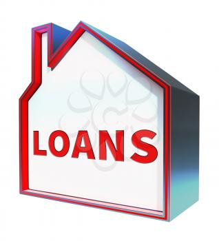 House Loans Meaning Home Borrowing Repayments 3d Rendering
