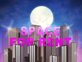 Space For Rent Skyscrapers Meaning Real Estate Leases 3d Illustration