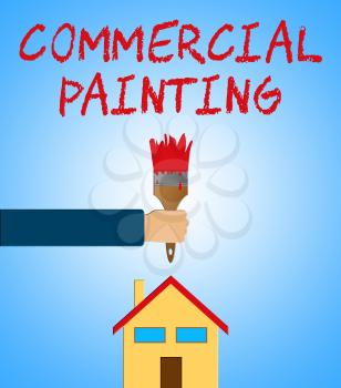 Commercial Painting Paintbrush Meaning Business Painter 3d Illustration