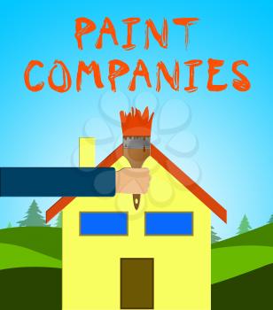 Paint Companies Paintbrush Means Painting Product 3d Illustration