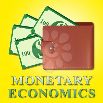 Monetary Economics Wallet Meaning Finance Economy 3d Illustration