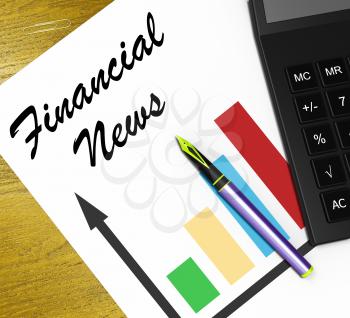 Financial News Graph Meaning Finance Media 3d Illustration