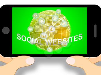 Social Websites Mobile Phone Meaning Online Forums 3d Illustration