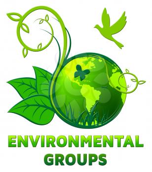 Environmental Groups Showing Eco Organizations 3d Illustration