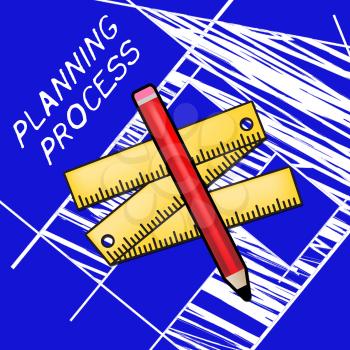 Planning Process Equipment Means Plan Method 3d Illustration
