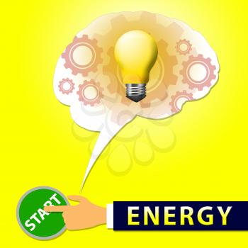 Energy Light Showing Electric Power 3d Illustration