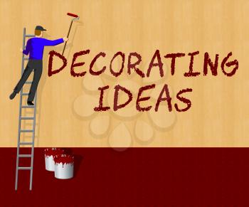 Decorating Ideas Showing Decoration Advice 3d Illustration