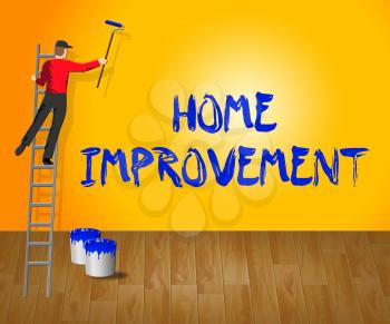 Home Improvement Indicating House Renovation 3d Illustration