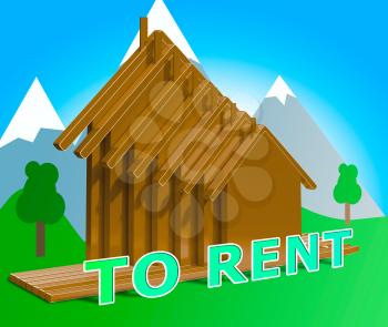 House To Rent Houses Meaning Property Rentals 3d Illustration