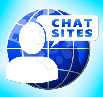 Chat Sites Logo Means Discussion 3d Illustration