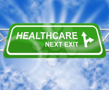 Healthcare Sign Meaning Medical Wellbeing 3d Illustration