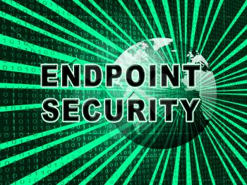 Endpoint Security Safe System Shows Safeguard Against Virtual Internet Threat - 3d Illustration