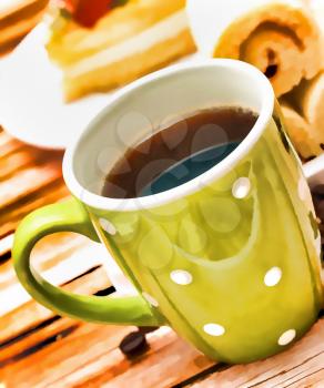 Aromatic Brewed Coffee Indicating Fresh Barista And Break