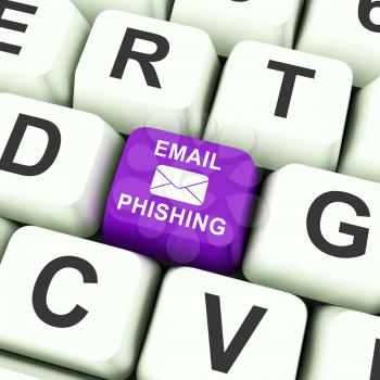 Phishing E-mail Internet Threat Protection 3d Rendering Shows Caution Against Email Phish To Steal Identity Information