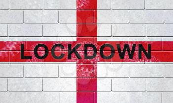 England lockdown confinement to prevent coronavirus spread or outbreak. Covid 19 English precaution to lock down virus infection - 3d Illustration