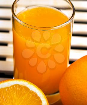 Orange Juice Squeezed Indicating Tropical Fruit And Refresh