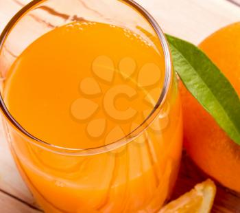 Orange Juice Squeezed Showing Citrus Fruit And Refreshing