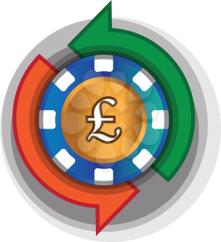 Exchange Pound Design for Casino Concept. AI 10 Supported.