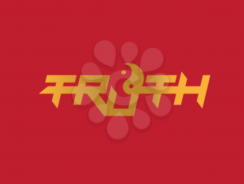 Truth Logo design with Yin Yang. AI 10 supported