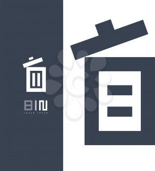 Bin Icon Design, Eps 8 supported.