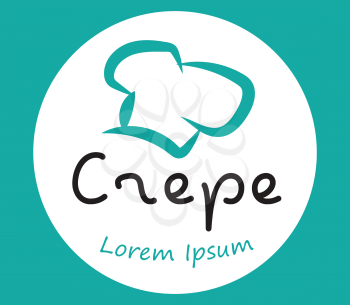 Crepe Logo Design With Chef's Hat, AI 8 supported.