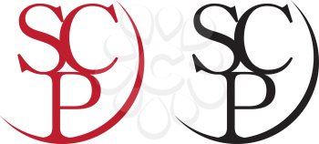 Elegant,SCP Logo Design Set, Aı 10 Supported.