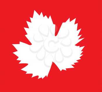 Grape Leaf with Red Background Design, AI 8 supported.