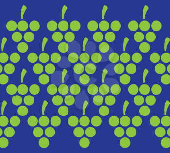 Grapes and Leaves Pattern Background Design. AI 8 supported.