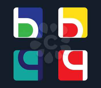 B and Q Icon Set Design. AI 8 supported.