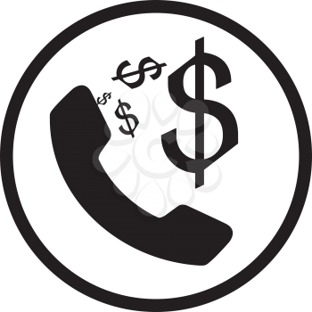 Phone and Dollar Sign Icon, EPS 8 supported.