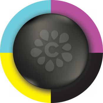 CMYK Color Chart Concept Design.