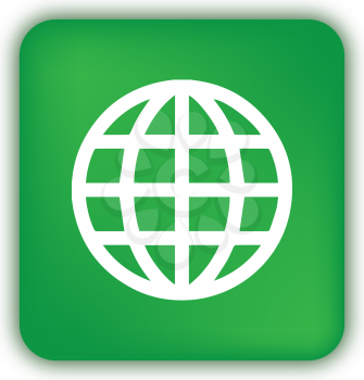 Green illuminated world icon design.