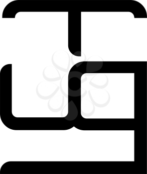 Abstract Letter Logo with TUG. AI 8 supported.