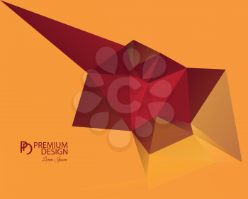 Polygonal Abstract Background Design and PD Logo, EPS 10 supported.