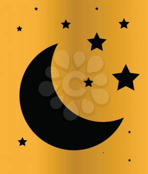 Moon Light Design Concept. Moon Logo. EPS 10 supported.