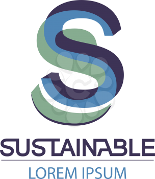 Sustainable Logo Design Concept. EPS 8 supported.