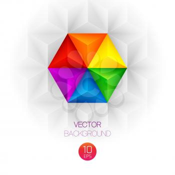 Abstract 3d triangular background. Vector illustration EPS 10