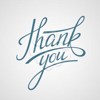 Hand Lettering Thank you. Vector illustration EPS 10