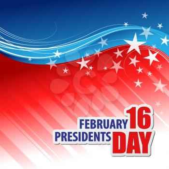 Presidents Day Vector Background. USA Patriotic illustration