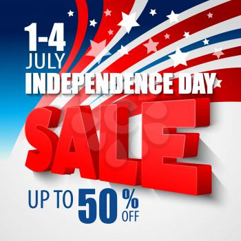 4th of july sale vector background EPS 10