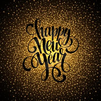 2016 Happy New Year glowing background. Vector illustration EPS 10
