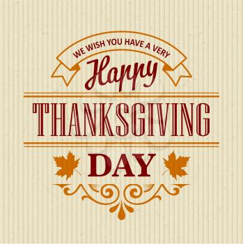 Typographic Thanksgiving Design. Vector illustration EPS 10