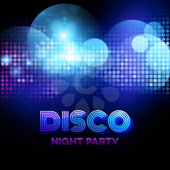 Disco background with discoball. Vector illustration EPS 10