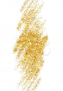 Gold Glitter Sparkles Bright Confetti background. Vector illustration EPS10