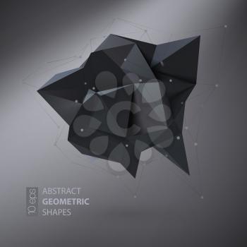 Abstract geometric shape  triangular  Crystal. Vector illustration EPS10