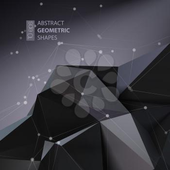 Abstract geometric shape  triangular  Crystal. Vector illustration EPS10